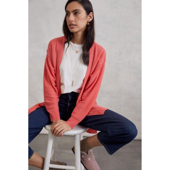Anthropologie Pilcro Kelly Boyfriend Cashmere Cardigan - Picture 3 of 9
